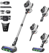 YONNDER M1 cordless vacuum cleaner silver exterior