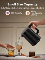 Yoochu 0.8L kettle with 304 stainless steel interior lid