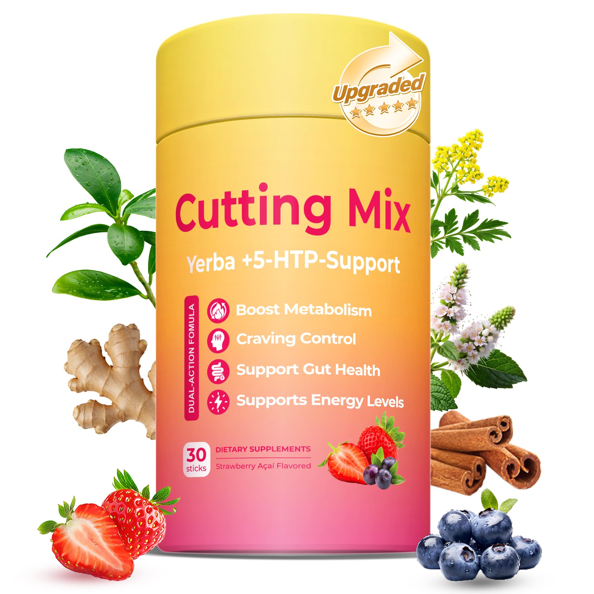 Yooloks Cutting Drink Mix Strawberry Acai 30 Servings package