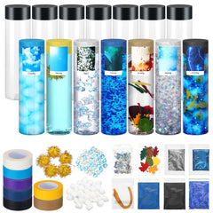 YooNotee weather sensory bottle kit set with 12 bottles and caps