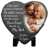 You Are My Rock personalized heart shaped stone keepsake