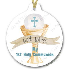 You Customize First Communion Gift for Boy porcelain ornament 3 inch