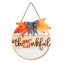 YOUDRN Thanksgiving Wood Sign round red design