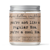 You're a Cool Mom Candle box and label detailing 9oz soy wax