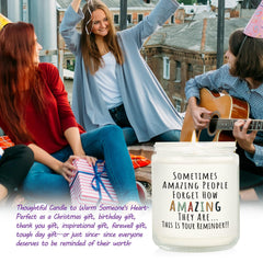 You're Amazing Candle label with lavender theme