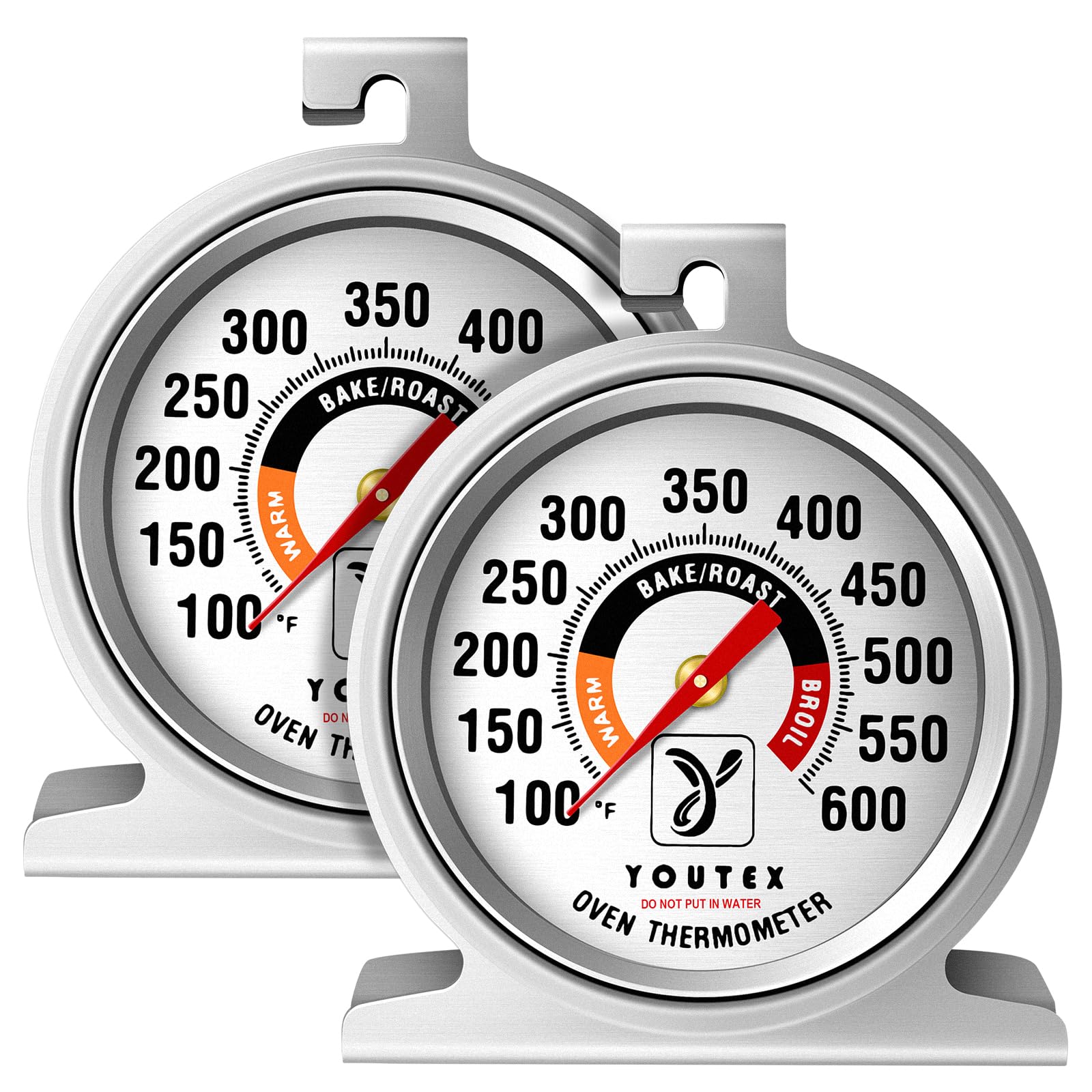 Youtex oven thermometer yt-30 2-pack with 100-600°F range