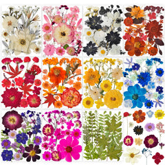 YouthBro 321pcs pressed flowers and butterfly stickers