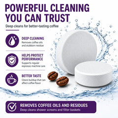 Breville compatible cleaning tablets for espresso machines