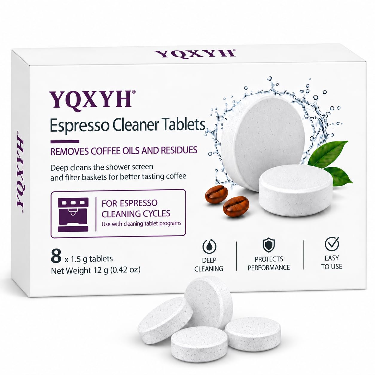YQXYH Espresso Machine Cleaning Tablets 8 Count pack