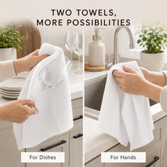 Decorative microfiber waffle towels for bathroom and kitchen decor