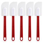 Yuanan 5 Pcs Rubber Spatulas red handle set