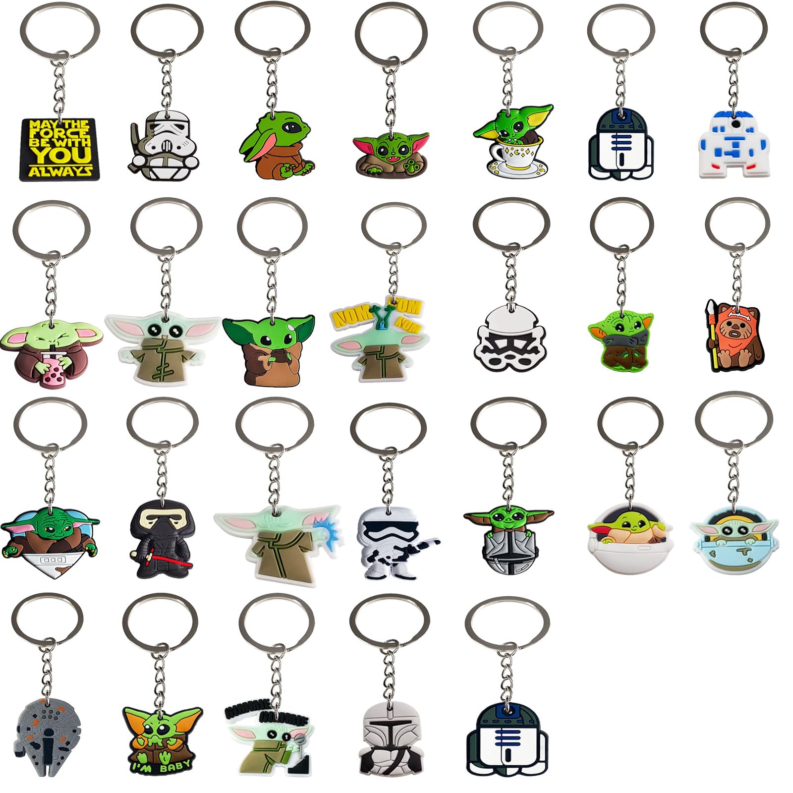 YUANHUISHENG Yoda KeyChains 26pcs set product image