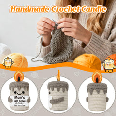 yueyuqiu desk decor crochet candle on office desk