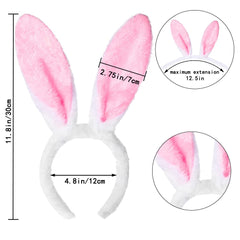 YUJUN plush bunny ears headband blue 6pcs