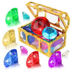 YUJUN diving gem pool toys set with diamonds and golden treasure box