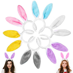 YUJUN plush bunny ears headband white 6pcs