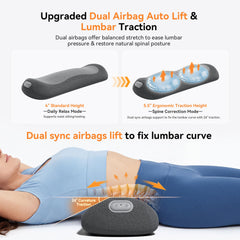 Dual airbag lumbar support close-up from Yunari massager