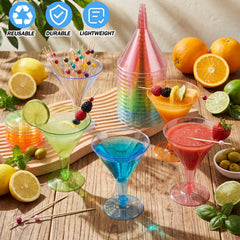 Yungyan green 7 oz plastic martini glass