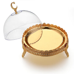 Yungyan Ramadan Tray with gold base and acrylic lid