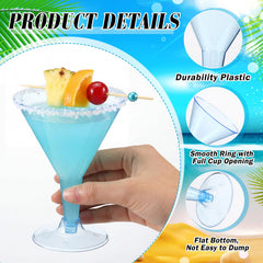 Yungyan orange 7 oz plastic martini glass