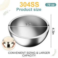 Stainless steel dip chiller bowl by YUNLINLI 70oz