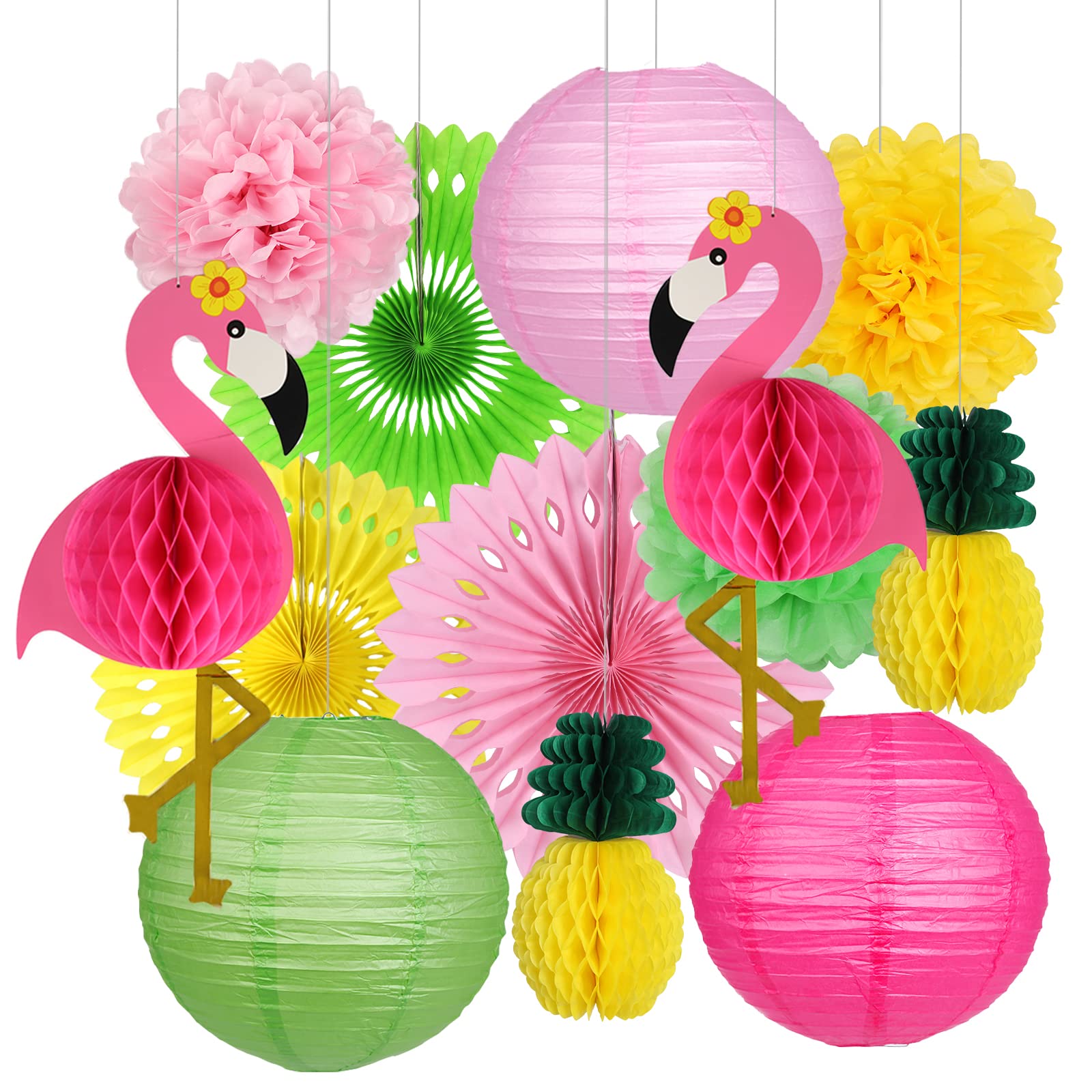 YUNXUAN flamingo pineapple decor set 13pcs