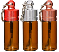 YUSAEAF 3 pcs portable mini glass containers with spoons set