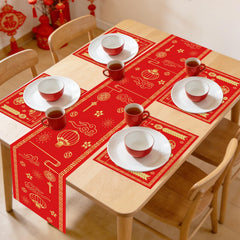 Plum blossom and firework pattern on linen decor