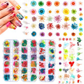 YWLI 324PCS dried flowers nail art kit front view