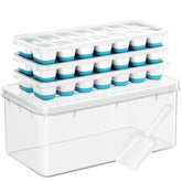 YZSFMZGE ice cube tray with lid bin blue 3 pack