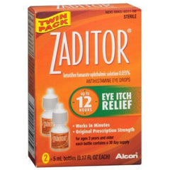 Zaditor Antihistamine Eye Drops Twin Pack 0.34 Fl oz packaging