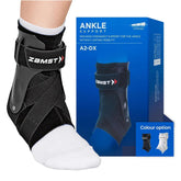 Zamst A2-DX left medium black ankle brace front view