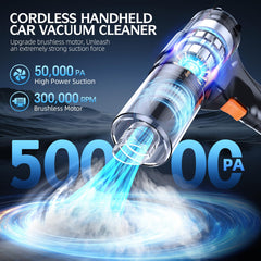Closeup showing 50000Pa suction capability on ZARIMI vacuum