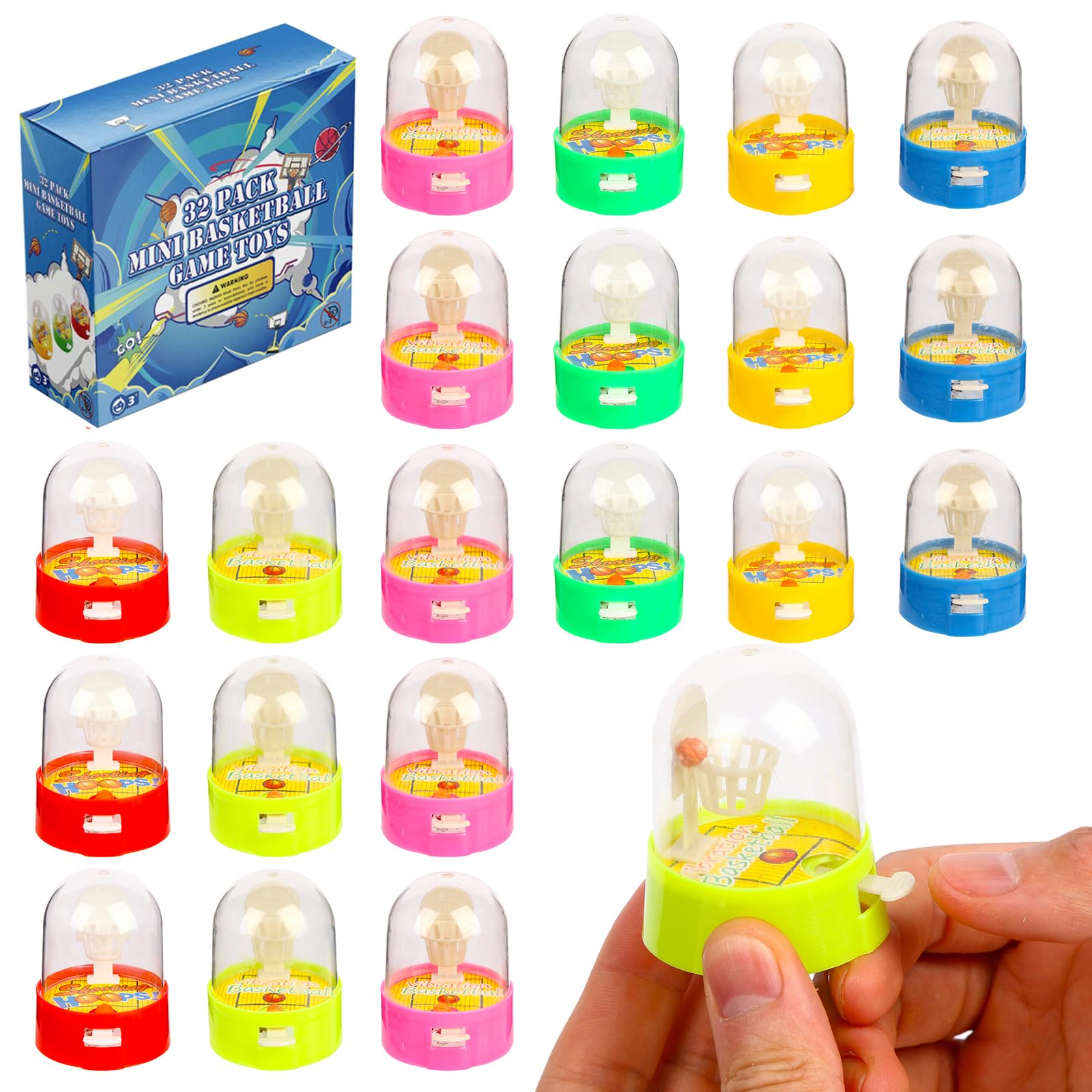 Zasnynua 32 pack mini finger basketball toys set for kids