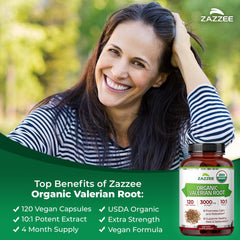 120 capsules bottle of Zazzee Valerian Root extract