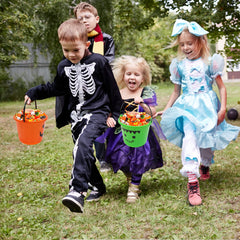 Zcaukya green Halloween Buckets 3-pack