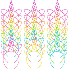 Zddaoole unicorn headbands 24 piece set six colors