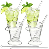 ZEAYEA mint julep cups 12 oz set of 4 with beaded decor