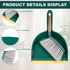 Dustpan brush set material PP and TPR for safe cleaning