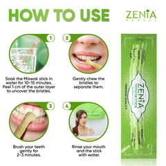 Plastic-free Zenia Miswak sticks product image 1-pack