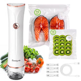 Zenlynk compact handheld vacuum sealer product image with 30 bags kit