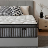 Zentilla 12 inch full size mattress in a box with memory foam and pocketed coils