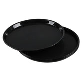 Zerdyne black round serving trays set of 4