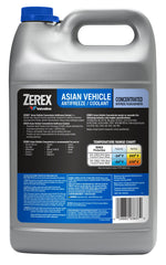 Zerex Asian Vehicle Blue Antifreeze Coolant concentrate label
