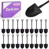 ZeriLion Black 60 Pcs Mini Shovel Spoons for Desserts