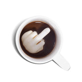 zfbird middle finger ceramic mug 11.5 oz with ergonomic handle