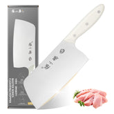 Brand tag ZHANG XIAO QUAN SINCE 1628 on meat cleaver