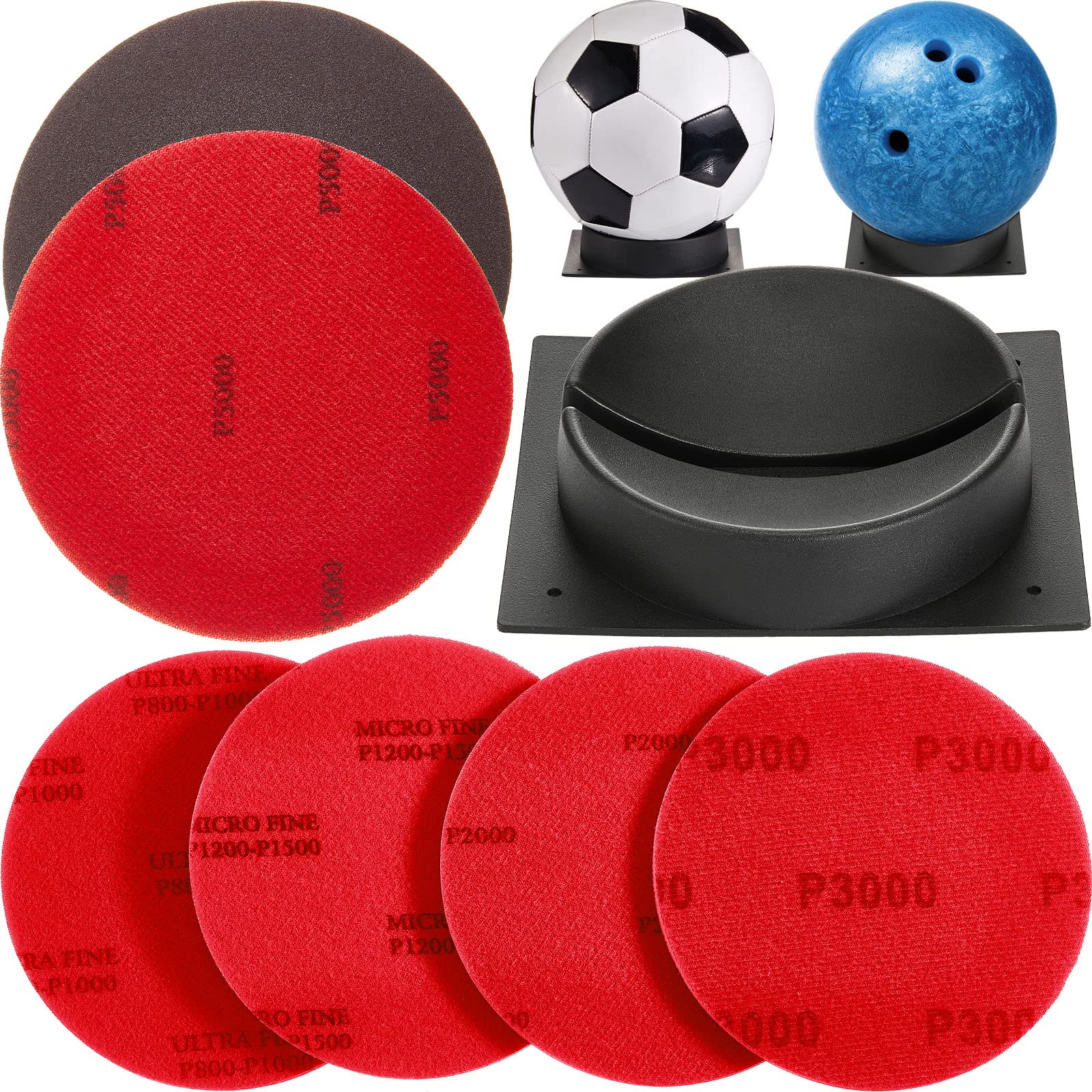 Zhanmai bowling ball sanding pads set 7 pieces
