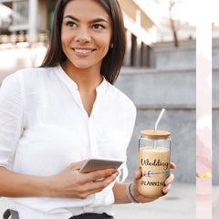 Zhehao glass cup set with straw and brush