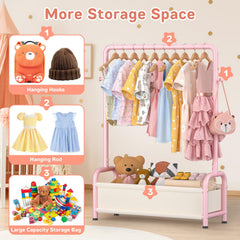 ZHKINGGS U-shape base for stability in kids clothing rack
